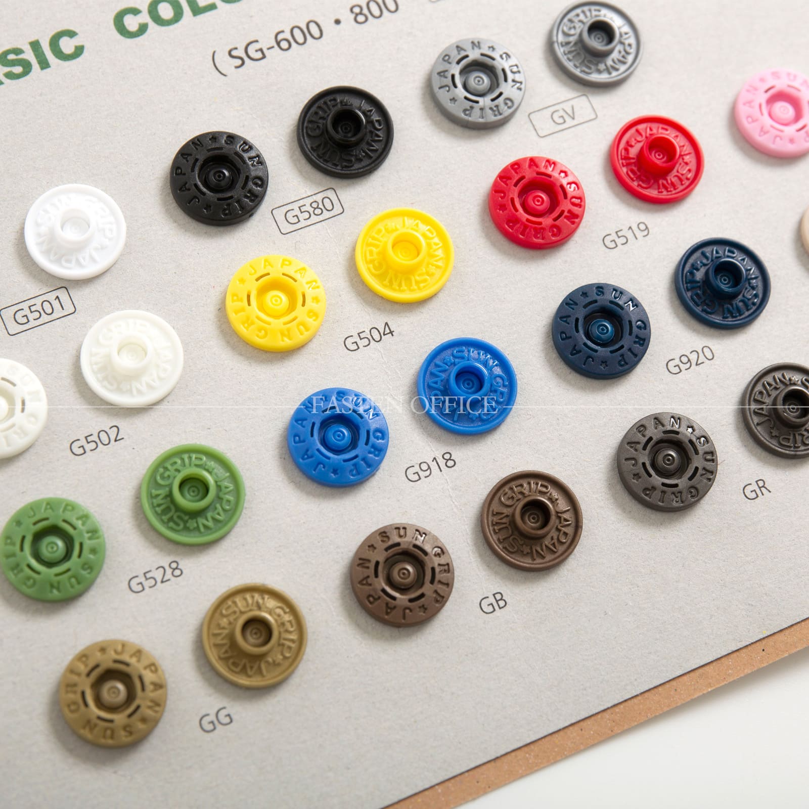 SUNGRIP | 11.5mm Plastic Snap Fastener Sample  | SG-600