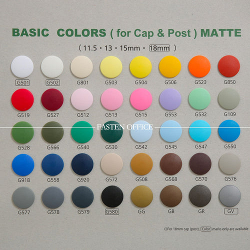 SUNGRIP | 11.5mm Plastic Snap Fastener Sample  | SG-600